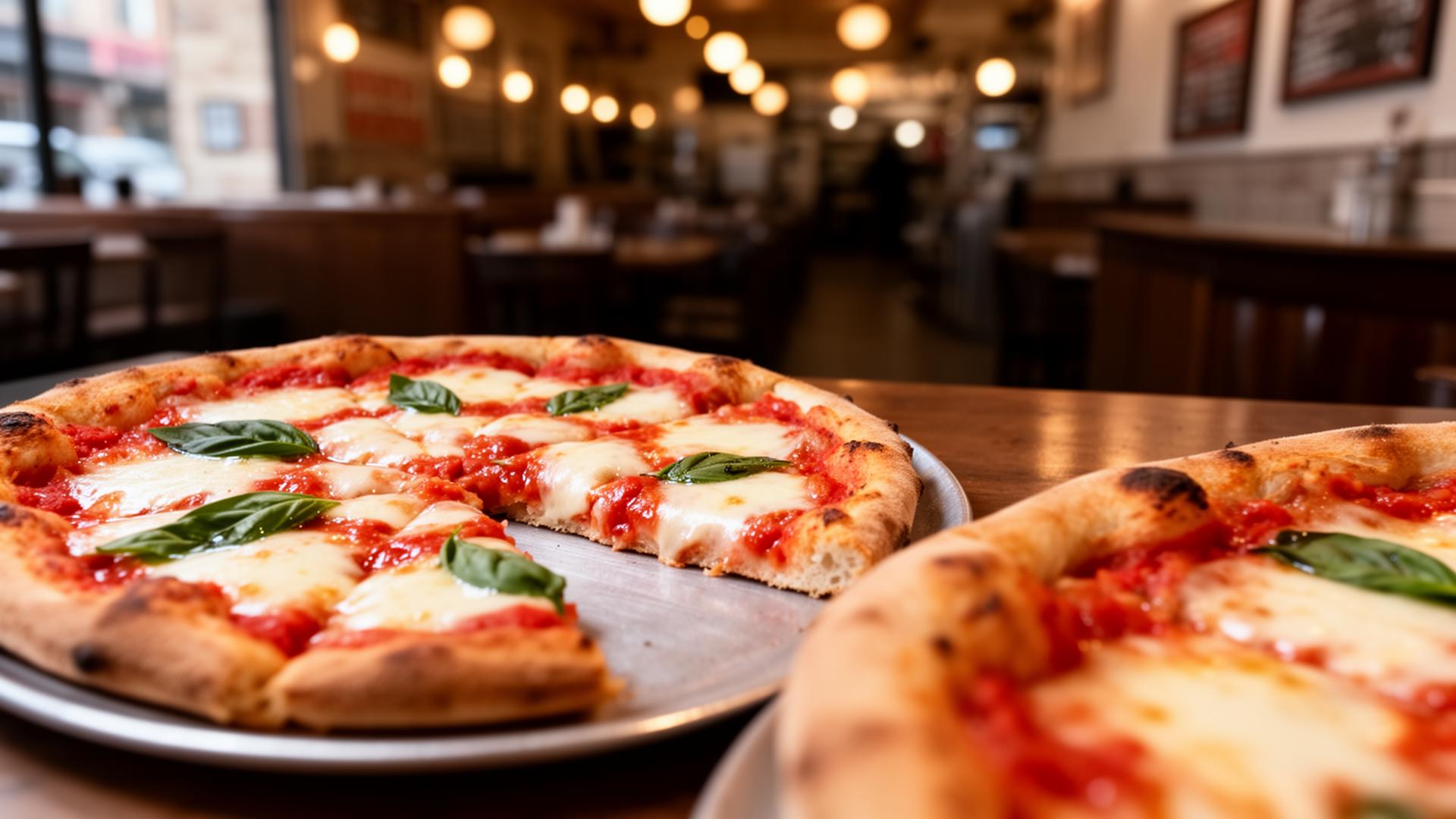 Slice of New York style pizza